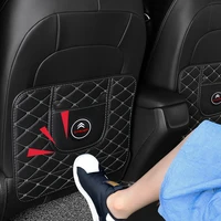 car seat back anti kick pad leather interior auto anti scratch protector covers pads for citroen c4 c1 ds vts auto accessories
