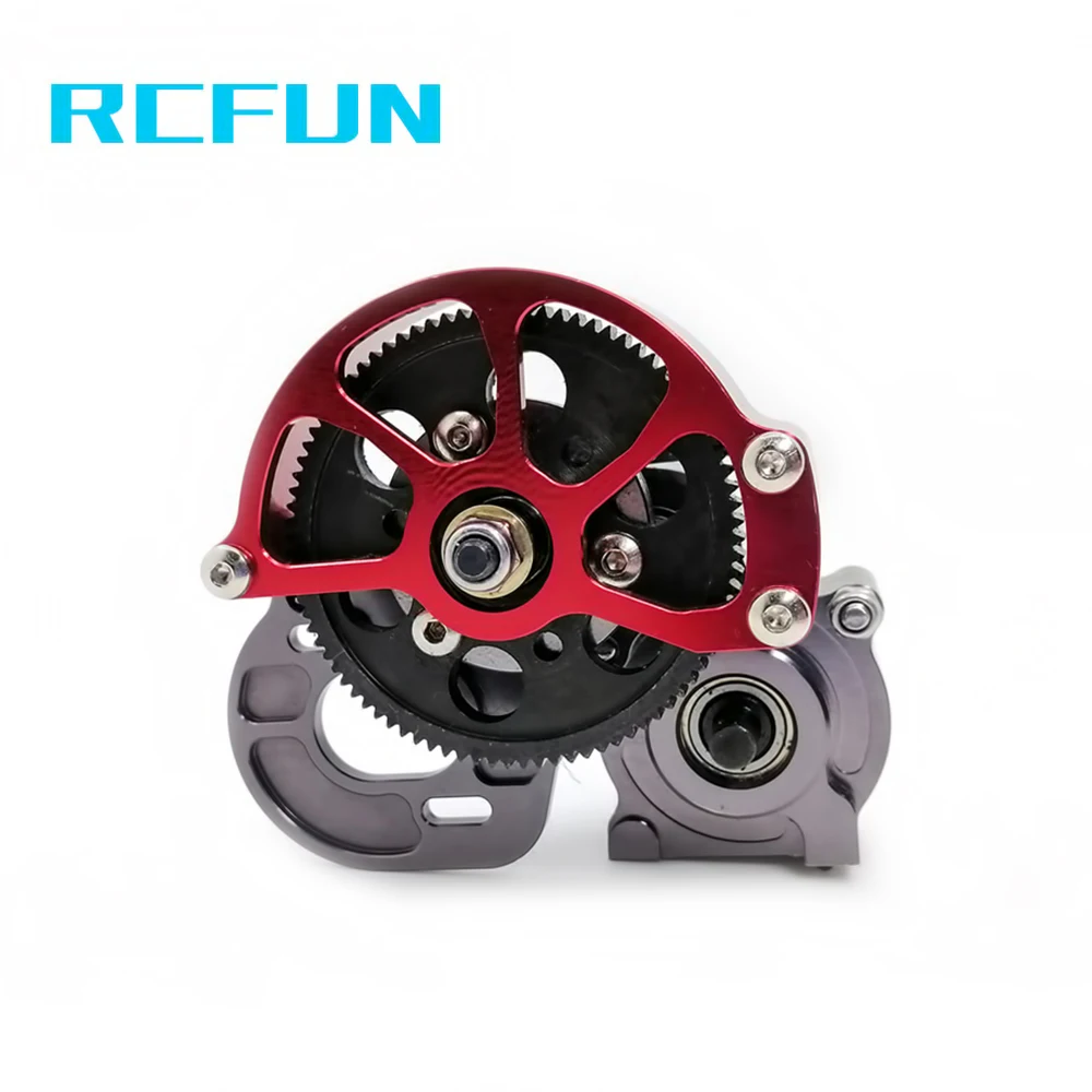 

Металлическая коробка передач RC Tranny с прямой передачей для осевого SCX10 SCX10 II 90046 D90 1/10 RC Гусеничный автомобиль RCFUN