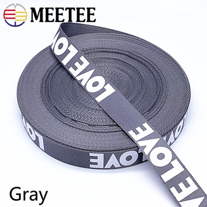 Нейлоновая тесьма Meetee 8 метров 25 мм цветная печать кружевная для сумки ремень