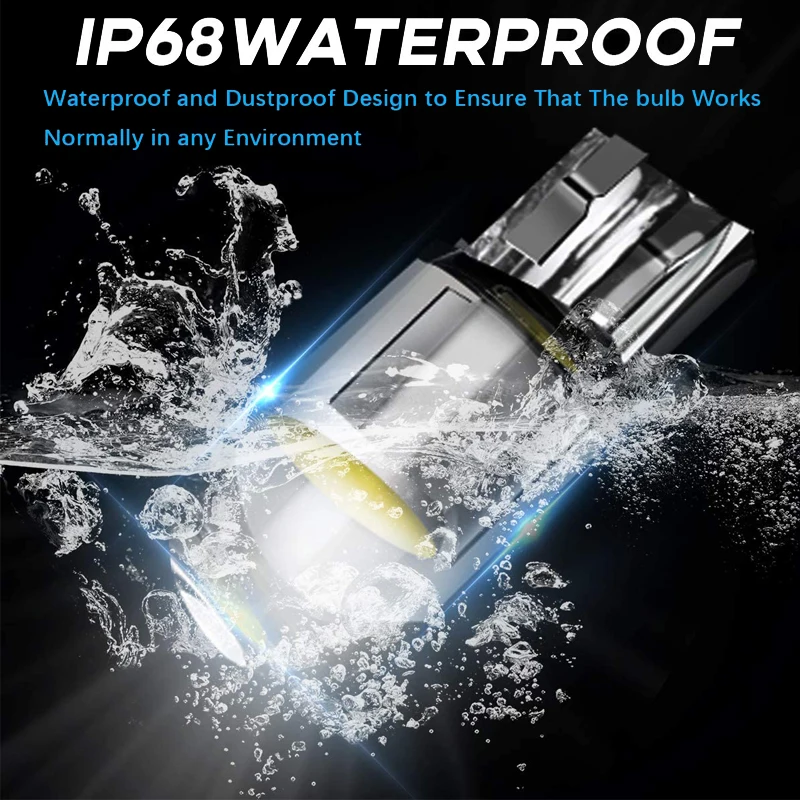 10 шт. Автомобильный светодиодный COB лампочка T10 W5W сигнальный светильник 12V 7500K