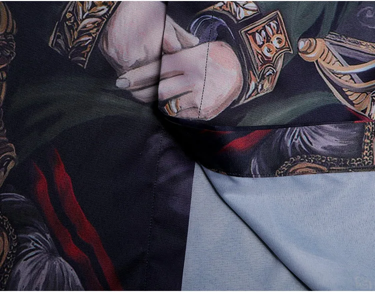 

Original Design Men Shirt Luxury Dog Printed Long Sleeve Mens Dress Shirts Camisa Masculina Mens Shirts Casual Slim Fit