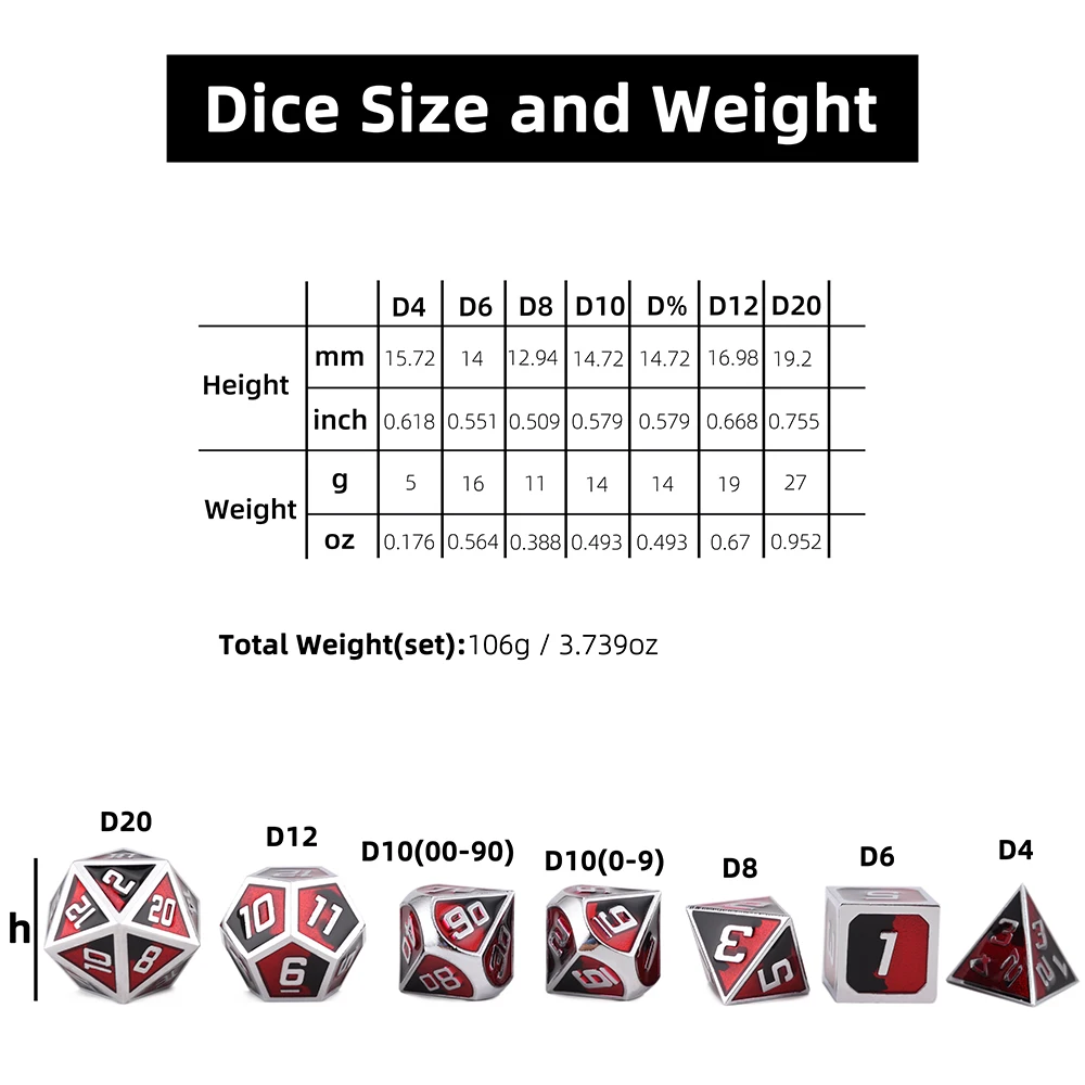Настольные игральные кости с черным бархатным чехлом большие цифры для игры в РПГ DnD D4 D6 D8 D10 D % D12 D20|Кубики| |