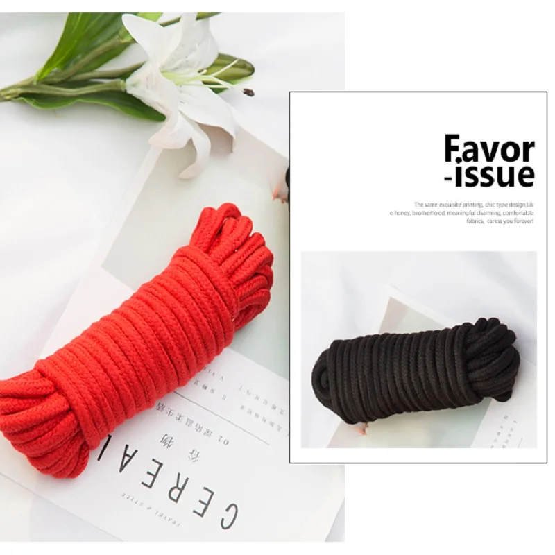 Мягкая хлопковая веревка БДСМ бондаж шибари фиксаторы веревочный шнур