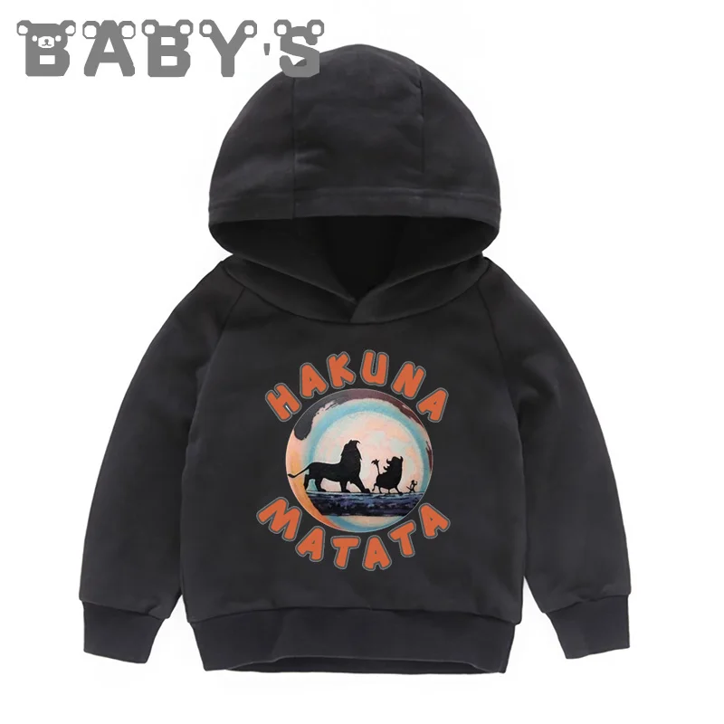 Детские толстовки с капюшоном детские рисунком Акуна Матата Король Лев пуловер