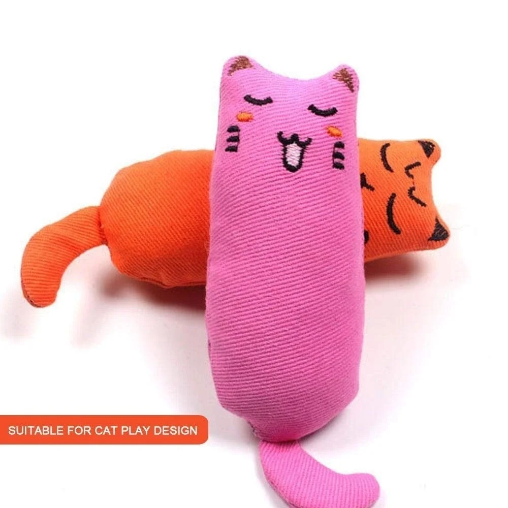 

Pet Bite-resisitant Pillow Cute Expression Thumb Toy Interactive Catnip Pillow Cute Cat toy plush thumb pillow Pet Accessories