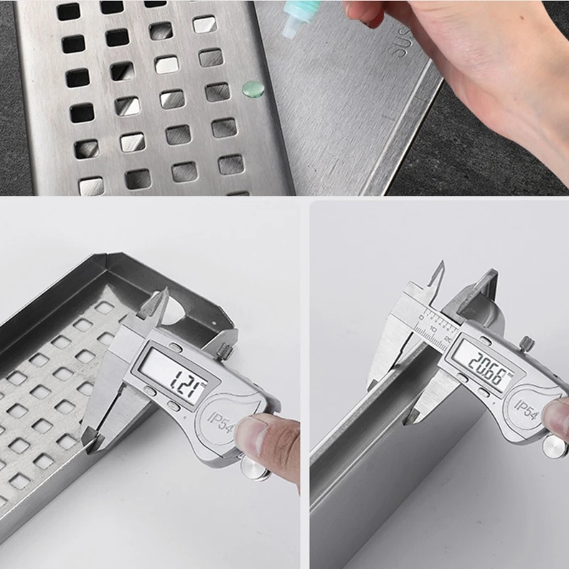 Прямоугольный линейный Слив для душа 12/24 дюйма с аксессуарами съемная решетка