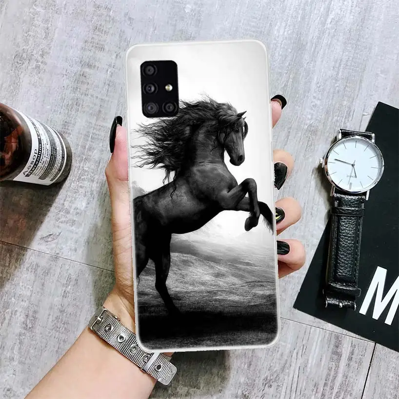 Horse Great Beauty Galloping Phone Case For Samsung Galaxy A12 A22 A32 A42 A52 A72 A51 A71 5G A41 A31 A21 A02S M12 M21 M31 M30S images - 6