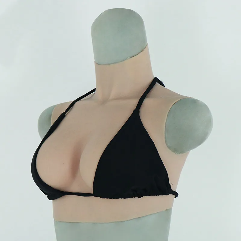 New B Cup Realistic Silicone Fake Boobs for Crossdresser Artificial Breast Forms for Drag Queen Shemale Transgender