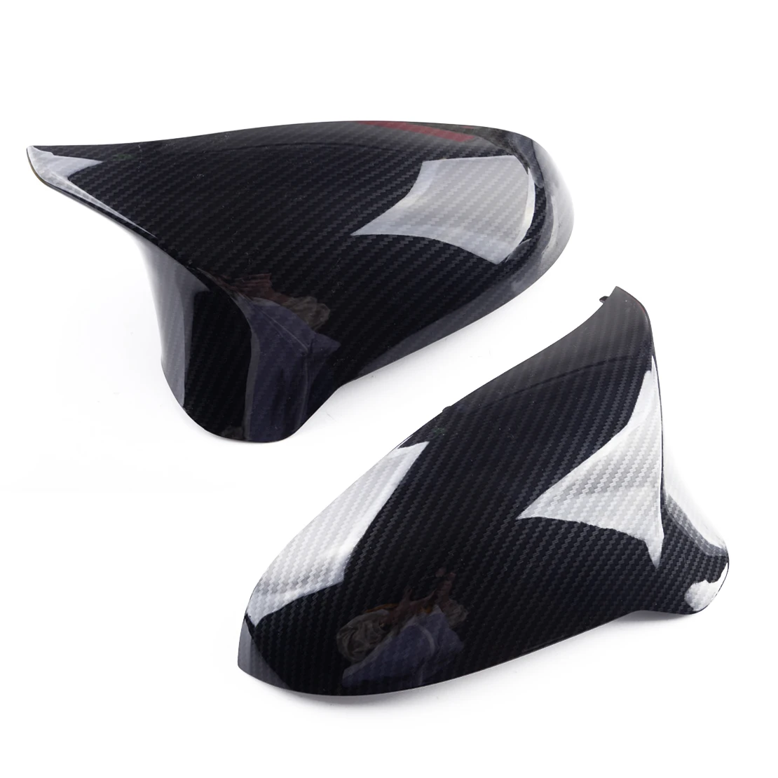 

1 пара боковых крышек для зеркала заднего вида, пластиковые крышки 51168059547 из углеродного волокна, подходят для BMW F80 M3 F82 M4 M2 Competition LHD