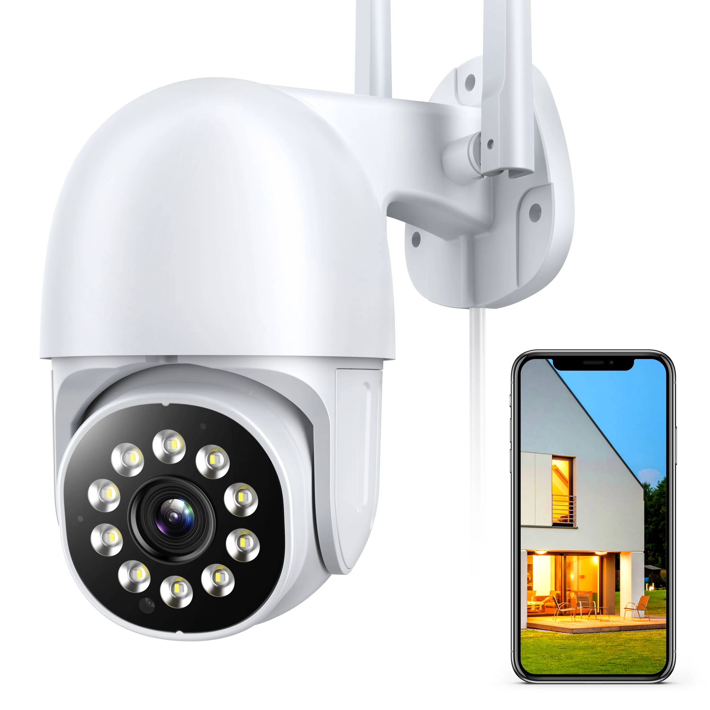 

3MP HD Tuya Smart Home IP Camera 4x Zoom AI Human Auto-Tracking PTZ Camera IR/Color Night Vision Video Surveillance WiFi Camera