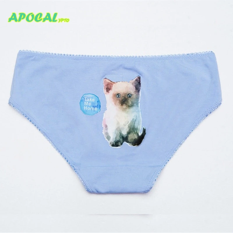 APOCAL сексуальные трусики кошка собака сова принт милый хлопок нижнее белье