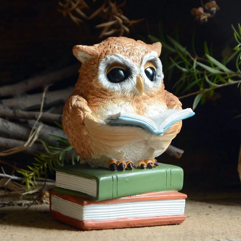 

Creative wisdom owl ornaments study simulation animal gifts car ornaments decorations