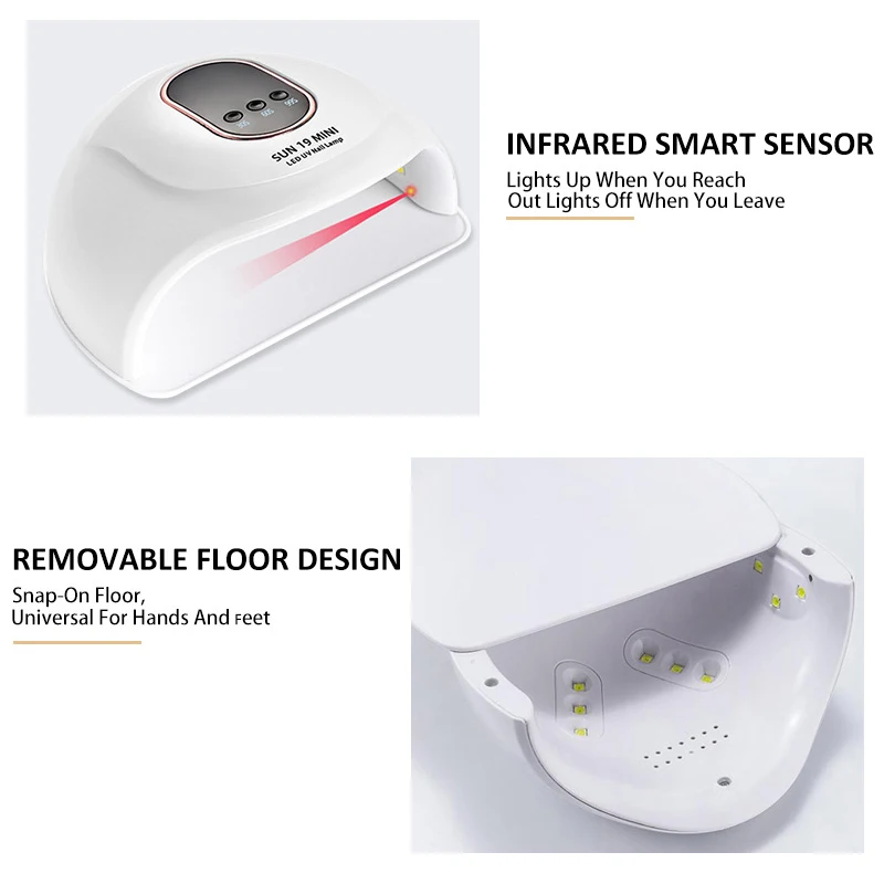 Портативный 72 Вт розовый маникюрная Сушилка для ногтей УФ светодиодный