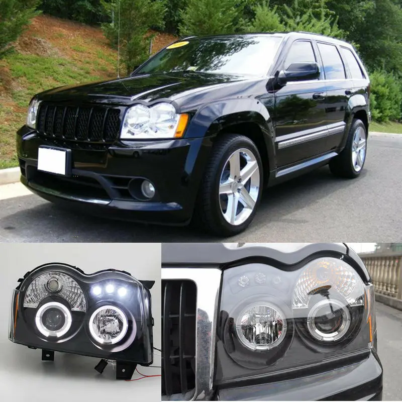 Для Jeep Grand Cherokee 2005 2006 2007 2008 Ангельские глазки HALO свет фар с светодиодные лампы