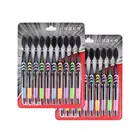 10 шт. натурального бамбукового древесного угля Зубная щётка Мягкая зубная щетка со щетиной антибактериальные Зубная щётка для очистки кисти зубная щетка зубная инструмент по уходу за ногами