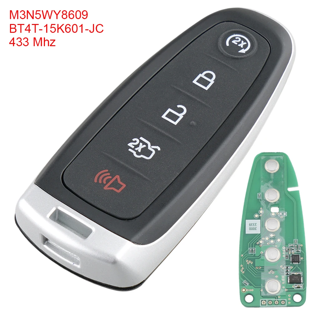 

BT4T-15K601-JC Car Smart Remote Key with PCF7953 Chip M3N5WY8609 Fit for Ford Focus Edge-Escape Explorer Taurus Flex 2011-2016