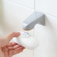bathroom accessories multicolor magnetic suction soap rack wall mounted drip free soap box suction cup is light and durable