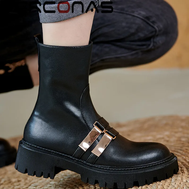 

Женские ботильоны из коровьей кожи, на осень/зиму