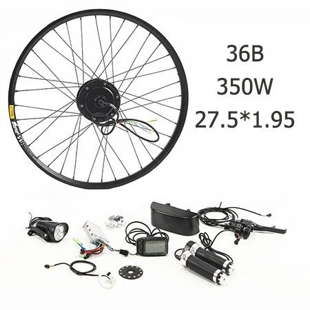 27.5-1.95 Электровелосипед Мотор колеса 36 В 350 Вт eBike комплект Электрический велосипед конверсионный комплект для 29 дюймов задний мотор ступицы светодиодный ЖК-дисплей - Цвет: 27.5-1.95