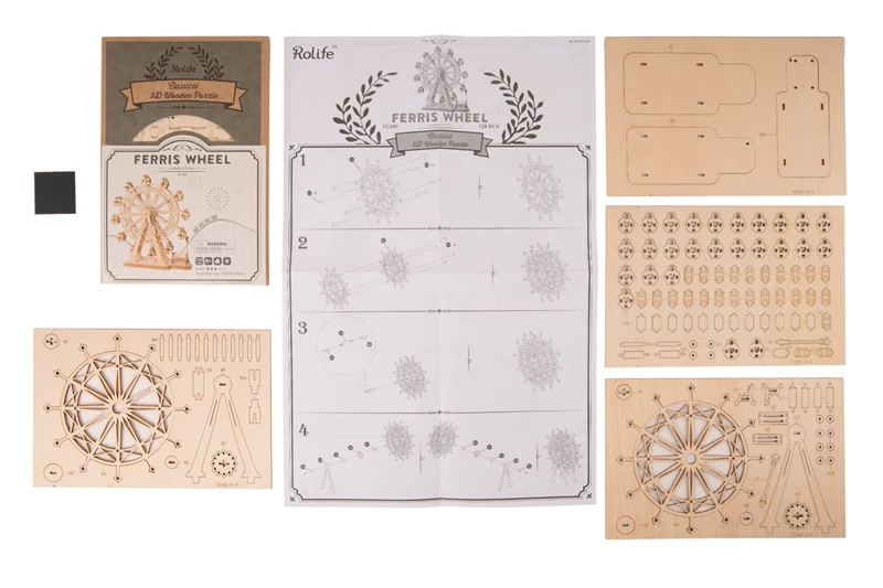 Детские развивающие игрушки сделай сам 3D лазерная резка Деревянный Колесо