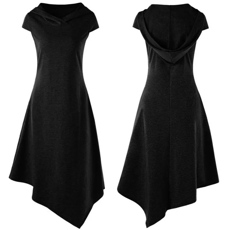 Женский костюм эльфа ведьмы средневековый винтажный готический с капюшоном