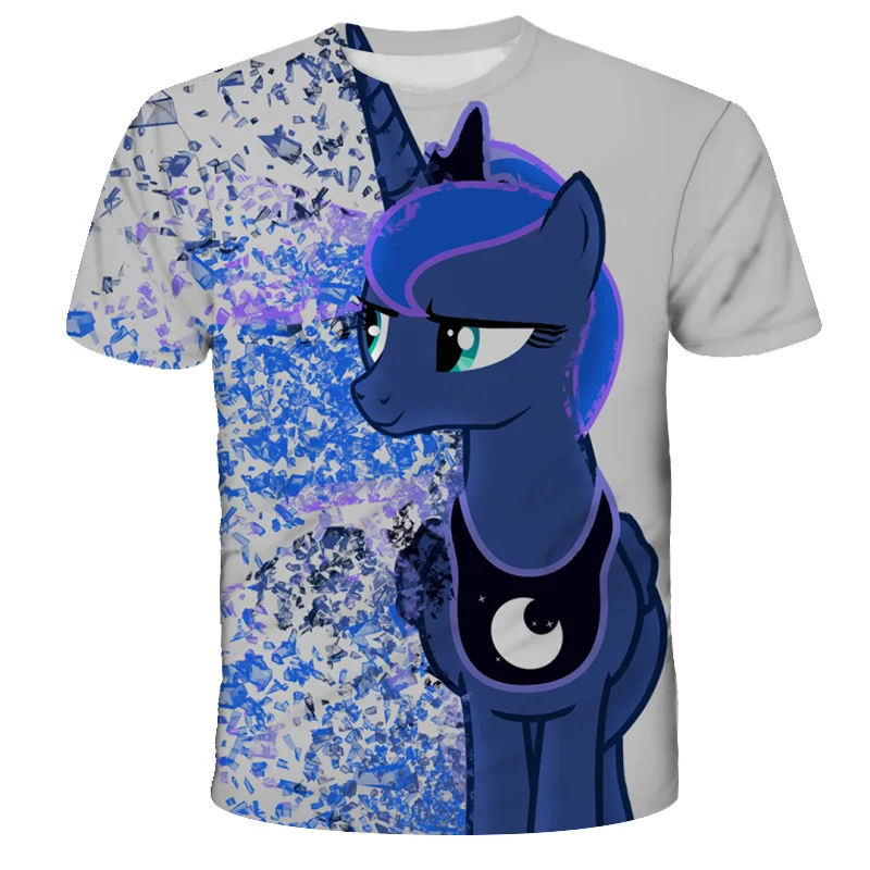 

New 3D T-shirt My Little Pony Girls Boys Kids Clothes Sweatshirt Anime Cartoon Fashion Tops Baby Clothes Cool Cute 4 to 14 Year