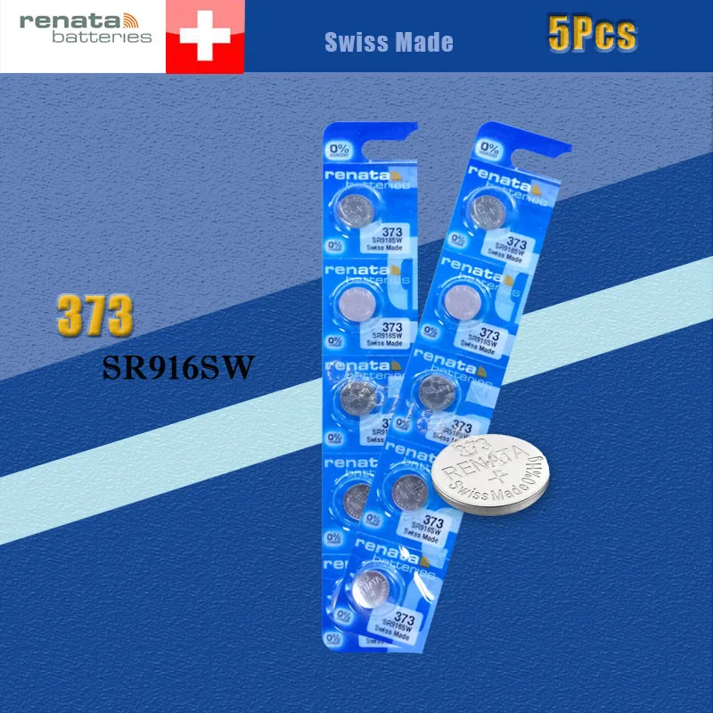 Аккумулятор для часов 5 Xrenata с оксидом серебра 373 SR916SW 916 1 55 в 100% оригинальный бренд