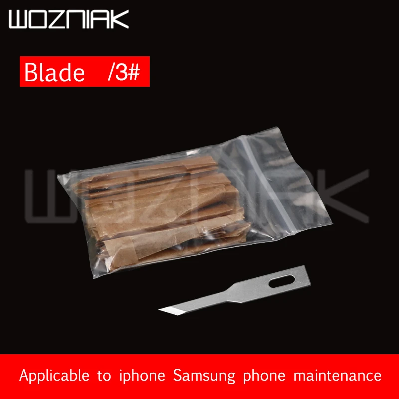 No. 3 blade 10pcs Универсальный паяльник 936, нагревательное лезвие для мобильного телефона, стеклянная задняя панель, инструмент для чистки, инструмент для ремонта отпечатков пальцев IC - Цвет: No. 3 blade 10pcs
