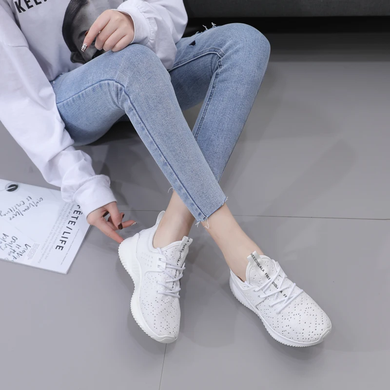 Tenis feminino chaussures femme; женская обувь для тенниса; спортивная обувь; женские устойчивые спортивные кроссовки для фитнеса и прогулок; Deportivas Mujer - Цвет: Белый