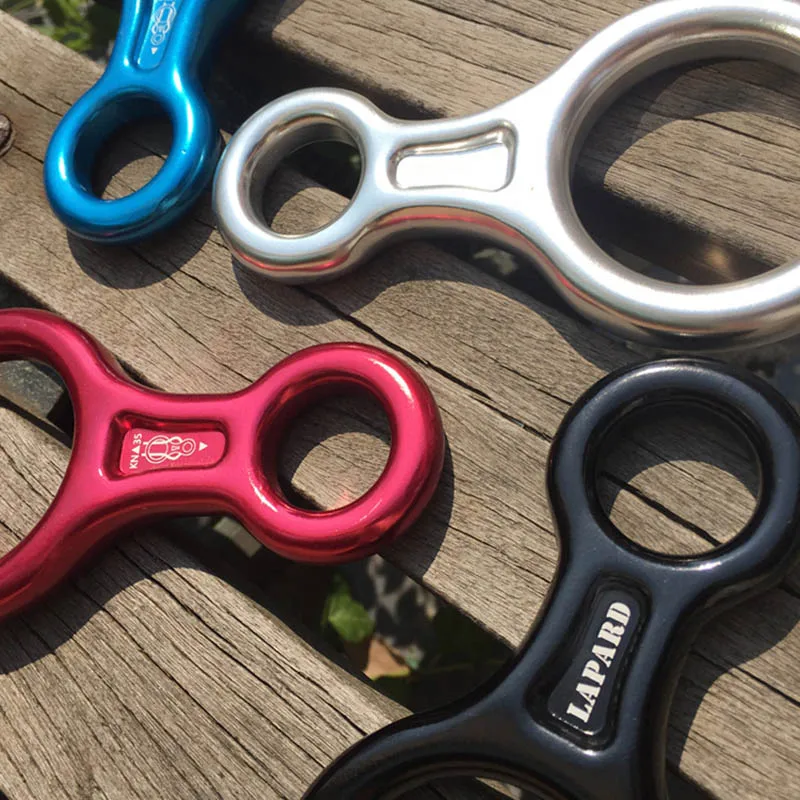 Спускители 35KN Открытый скалолазание 8 кольцо Рок спуск алюминиевый сплав магния