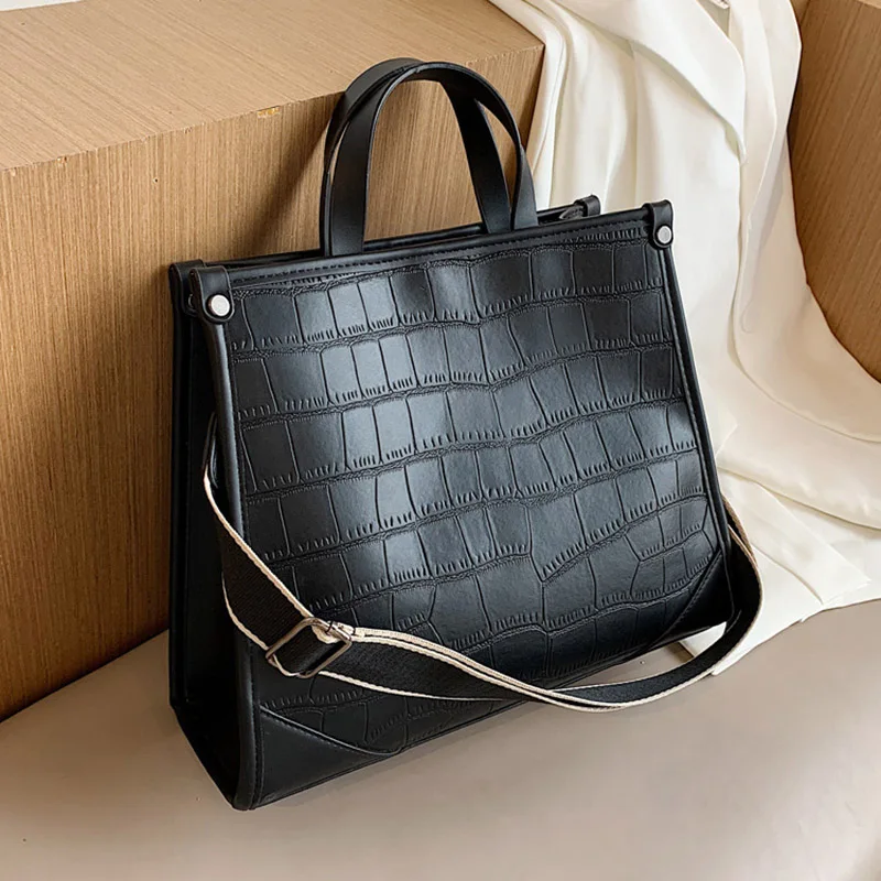 

LIKETHIS 2021 New Brand Designer Women Handbag High Quality Pu Leather Ladies Casual Shoulder Crossbody Large Capacity Tote Bag