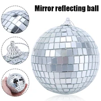 1pc rotating color hanging ball mirror reflecting ball provides a disco atmosphere to parties barbecues dances