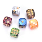 10 шт.компл. новые 6-сторонние 16 мм круглые угловые игральные кубики для настольного бара KTV развлекательные цифровые кубики