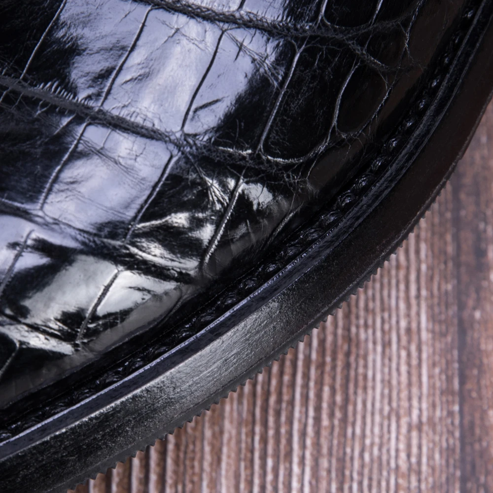 

Crocodile Boots Men Dress 100% Genuine Leather Original Party Wedding Luxury Formal Men's Oxford Casual Alligator Chelsea Shoes