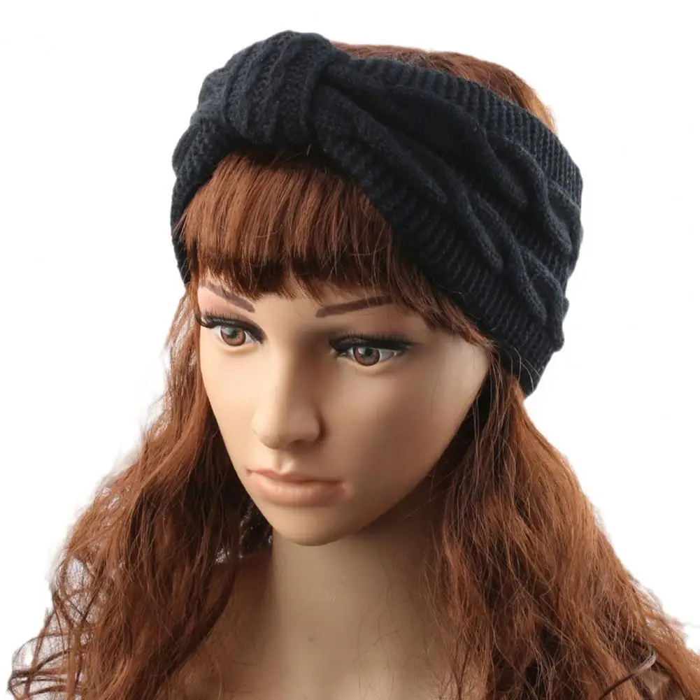 

Осенне-зимняя красивая ветрозащитная эластичная повязка на голову