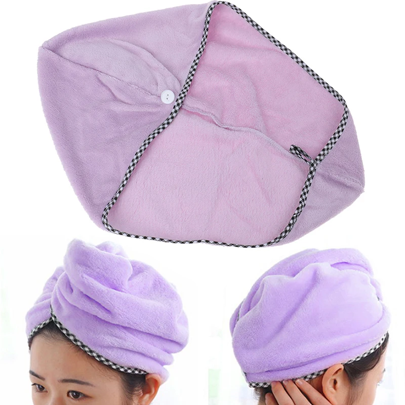 Сухая шапочка для волос из микрофибры кораллового флиса душа простое