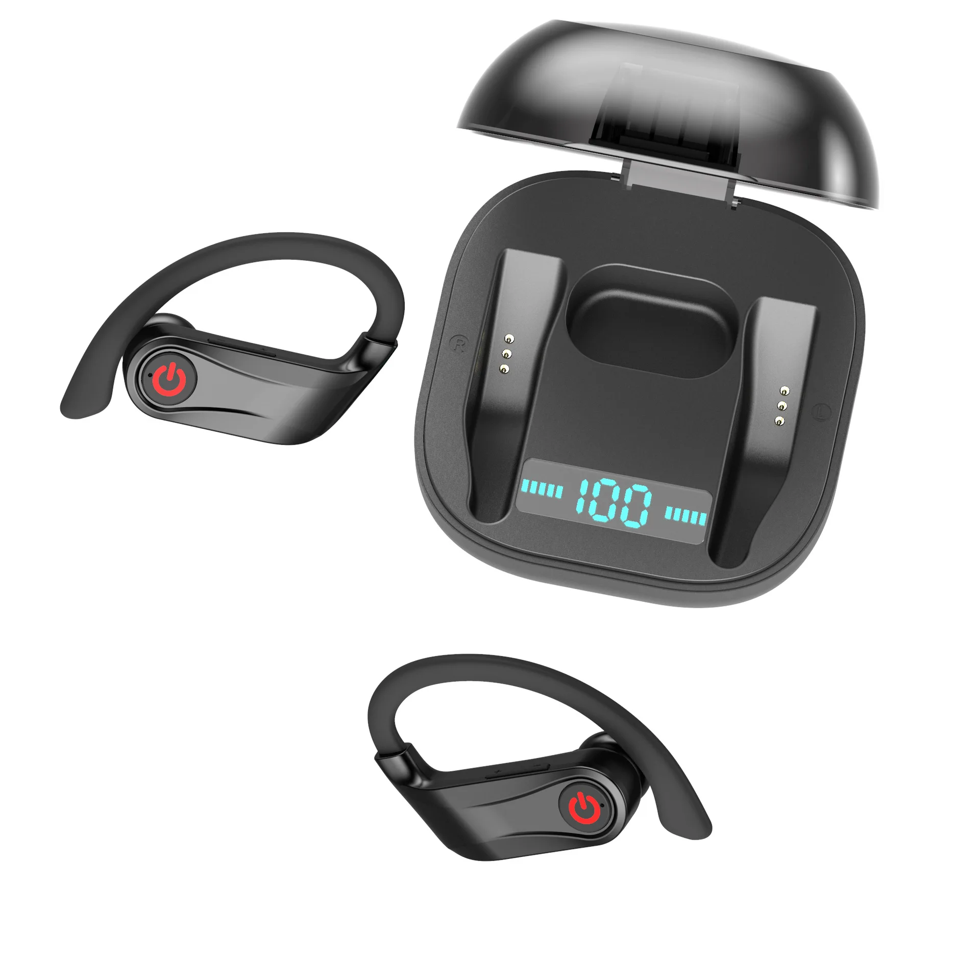 TWS 5 0 беспроводные наушники Bluetooth для HBQ Q62 Powerbeats Pro HIFI мини Спорт ушной крючок с