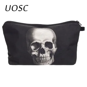 Косметичка UOSC с 3D-принтом в виде черепа, монстра, сумка для косметики, несессер, сумка-Органайзер для вечерние, макияж