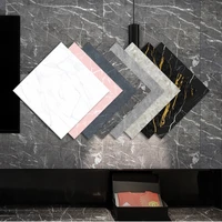 vinyl tile wall sticker black marble floor stickers for kitchen bathroom self adhesive diy home decor matte panel peel and stick