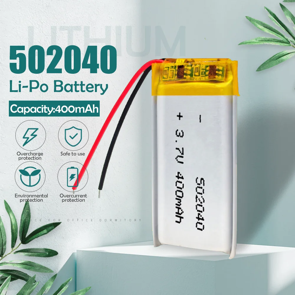 3 7 V 400mAh 502040 перезаряжаемый литий полимерный аккумулятор для MP3 MP4 MP5 PSP игрушка GPS