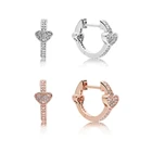 Очаровательные серьги-кольца с сердечками, ювелирные изделия из стерлингового серебра 925 пробы для женщин, модные женские серьги, вечерние ювелирные изделия