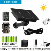 outdoor 4w 5v12v solar panel built in 6pcs battery 18000 mah solar power for security camera wireless 4g router phone adapter