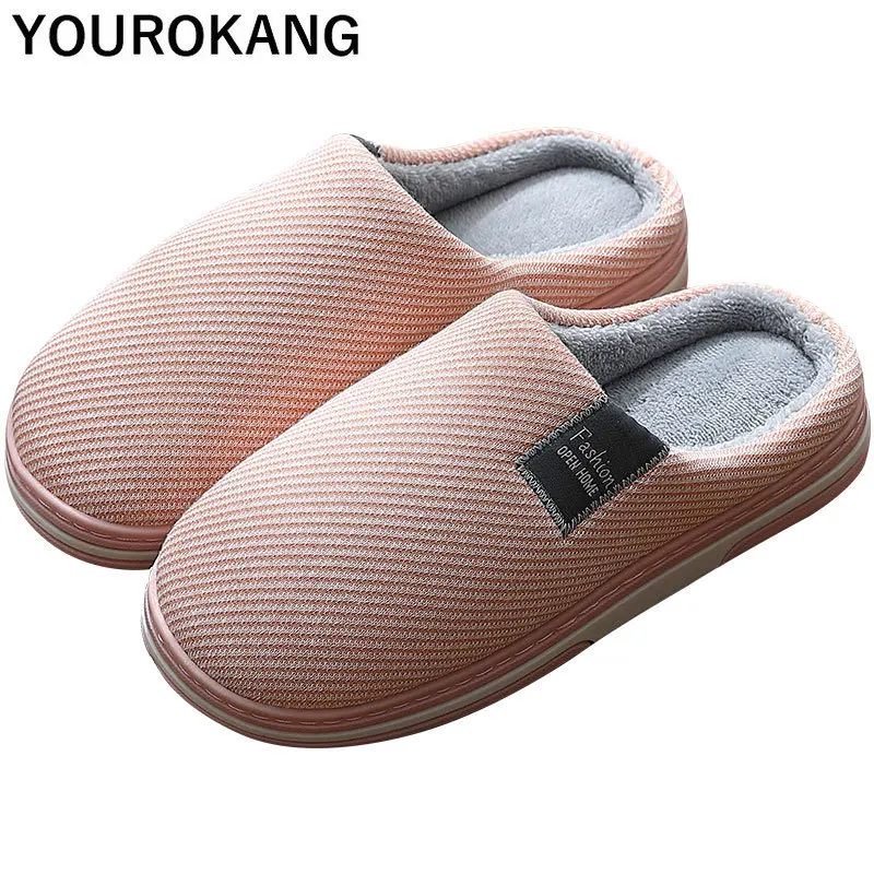 

Warm Women Shoes Winter Women Home Slippers Unisex Couple Bedroom Indoor Floor Slippers Soft Furry Ladies Flip Flops Big Size