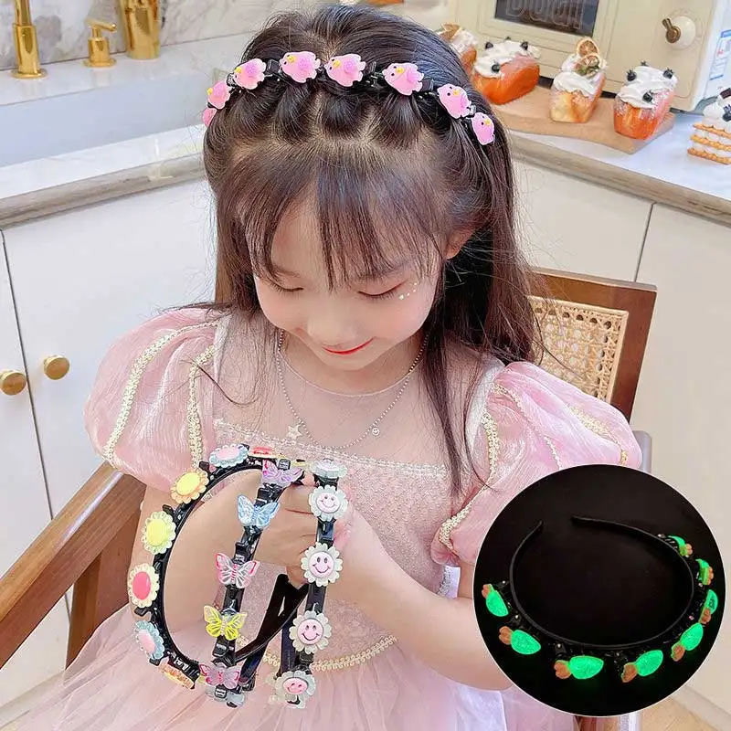 

Cute Butterfly Luminous Hair Band Girls Child Hair Clips Handmade Hairbands Headband Birthday Gifts Headwear Hair Accessories