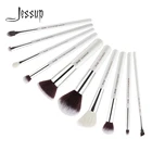 Jessup Beauty 10 шт., кисти для макияжа из козьего синтетического волоса, набор теней для век, тональный крем, консилер, косметический набор, 5 цветов