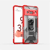 for google pixel 6 pro magnetic ring protective shockproof full soft tpu silicone stand holder back cover for google pixel 6 pro