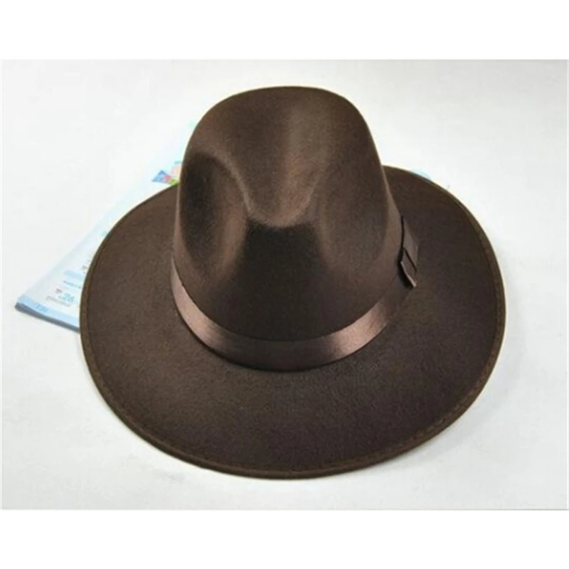 

Шляпа-федора для мужчин и женщин, зимняя фетровая шляпа из искусственной шерсти, модная мужская шляпа кофейного цвета, джазовая шляпа, шляпа...