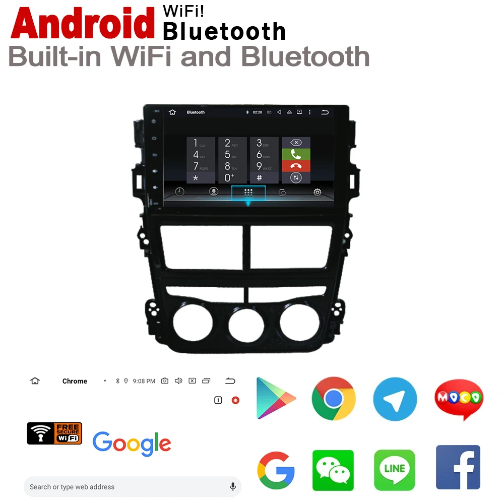 ZaiXi IPS Android 2 DIN Автомобильный GPS для Toyota yaris vios2 2019 навигационная карта