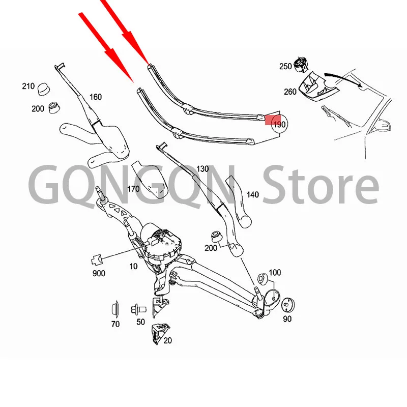 CAR wiper blade paired w212 E200 E220mer ced enzE300 E350 E400 front glass windshield washer arm | Автомобили и мотоциклы
