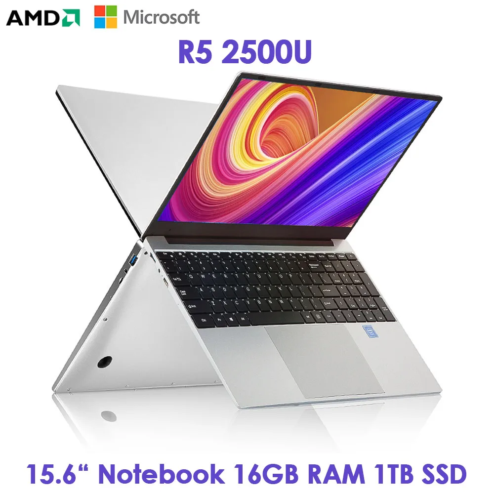 Ультратонкий игровой ноутбук Ryzen R5 2500U 2021 дюйма 16 ГБ ОЗУ ТБ SSD FHD Windows 10|Ноутбуки| |